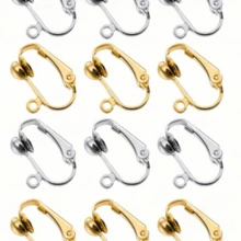 10/36pcs Clip-On Earring Converter, With Easy-Open Rings No Piercing Needed, For DIY Jewelry Making Kit, Gold/Silver Available, Suitable For Women & Girls, Great For School & Party, Ideal Gift For Jewelry Lovers - Earring Converter - View 2