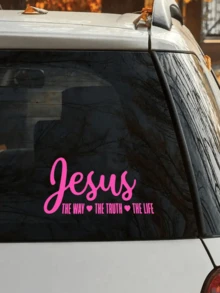 Jesus Is The Way, The Truth, And The Life Car Window Decal Sticker - Multicolor - View 4