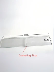 紫外线防护隐形透明遮阳篷 - 四季通用防水塑料窗篷和门廊遮阳篷，安装简便，户外防晒，简约设计 - B - 查看 7