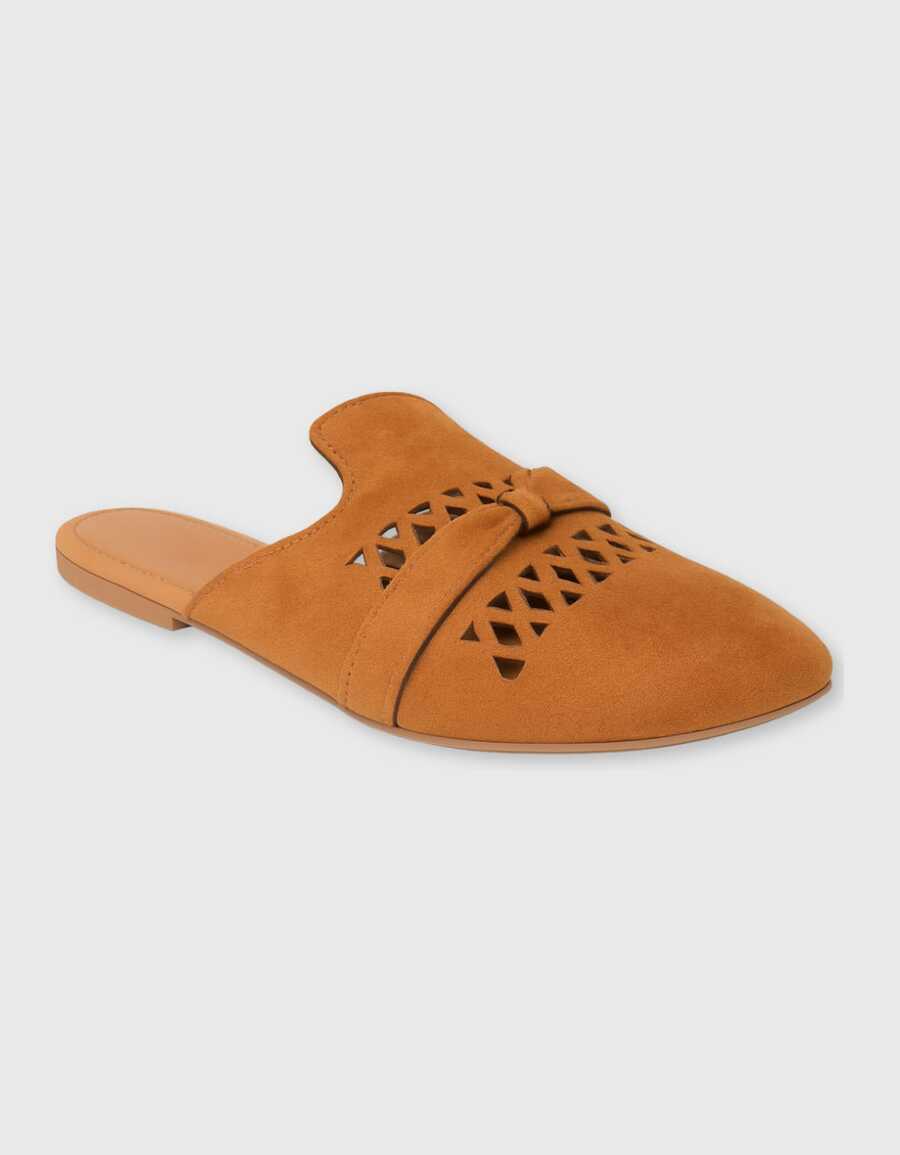 Women Flat Sandals - Camel - View 1