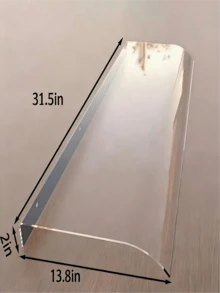 紫外线防护隐形透明遮阳篷 - 四季通用防水塑料窗篷和门廊遮阳篷，安装简便，户外防晒，简约设计 - B - 查看 9
