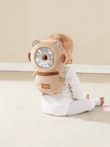 1pc Baby Head Protector Cushion, Head Protection Backpack, Anti-Fall Head Pad, Adjustable Baby Head Protection Pad, Soft & Comfortable, Cute Cartoon Design, Suitable For Baby Walking And Crawling - 1pc Baby Head Pillow - View 7