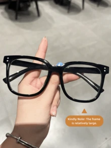 1 cái/2 cái/3 cái Kính thời trang nữ không cần toa Kính, gọng quá khổ mới siêu nhẹ lễ hội âm nhạc đinh tán phong cách đại học Kính không cần toa đa năng Kính phù hợp sử dụng hàng ngày, Internet, văn phòng, máy tính, điện thoại, đọc sách, chơi game - màu đen - Xem 12