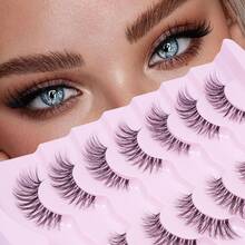 ELAE Wispy Lashes Natural Look Fake Eyelashes Natural Lashes False Eyelashes Wispy Fake Lashes Natural Eyelashes Clear Band Lashes - Cat Eye Lashes - View 1