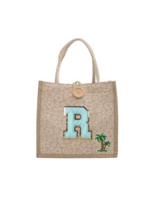 1 Pc Towel Embroidered Initials Pattern Handbag,Flower Printed Linen Handbag,Small Floral Linen Button Decorative Handbag,Simple Large-Capacity Handbag, Portable Casual Storage Tote Bag, Multifunctional Shopping Bag,New Design, Large Capacity, Ideal For Shopping, Shoulder Bag, Handbag, Lunch Bag - Multicolor - View 24