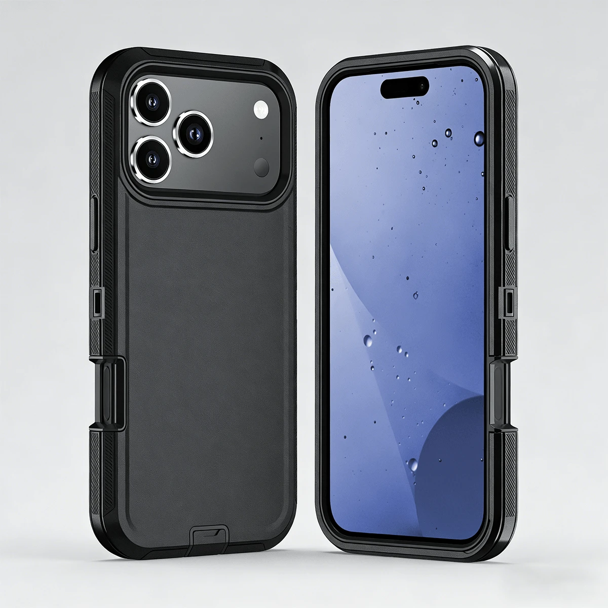 Casing Ponsel Pelindung Tugas Berat 3-in-1 [Tahan Guncangan][Tahan Jatuh][Anti Selip] Casing Ponsel Pelindung Multi-Lapisan Memberikan Perlindungan Kuat untuk Perangkat Seluler Anda