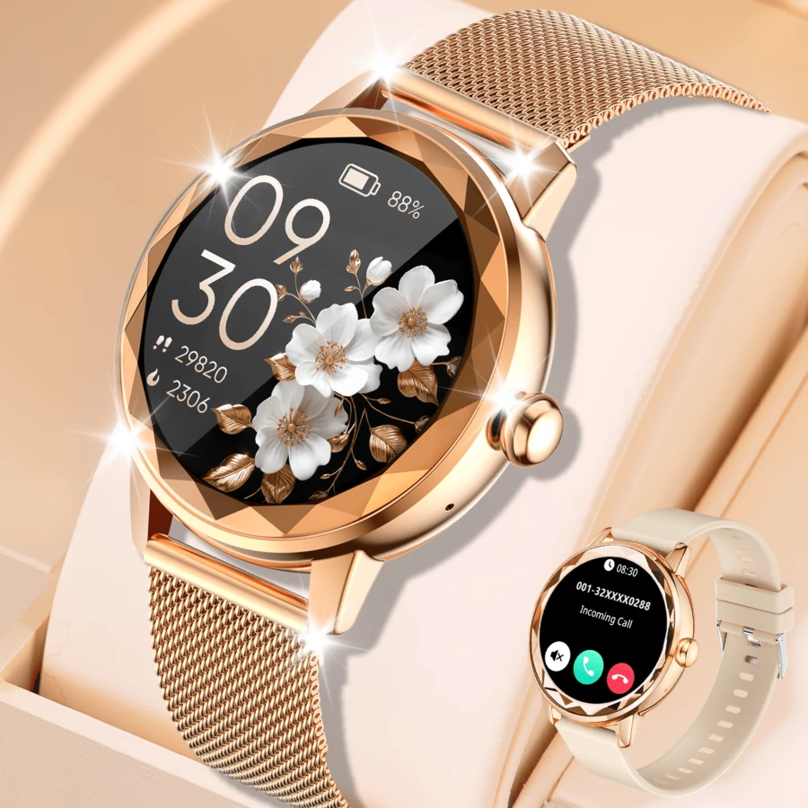 2026 New Elegant Ladies Smart Watch, 1.2" Upgraded Screen, Wireless Calling, AI Voice Control, Remote Photography, Music Control, Message Notification, 120+ Sports Modes, Compatible With Android, Ideal Mother's Day And Birthday Gift - View 1