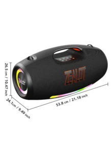 ZEALOT S89 250W Speaker With Maximum Output Power, Wireless Audio, Portable Outdoor Use, RGB Color Lighting, Up To 8 Hours Of Playtime, Supports Mobile Phones, Tablets, Computers And Televisions. SD, USB, AUX, Serial Pairing Function, Suitable For Cars, Outdoor Activities, Camping, Beaches, Family Parties. - S89 - 查看 2