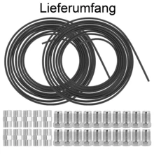 10M Bremsleitung Bremsrohr Stahl Ø 4,75mm + 20 Verschraubungen + 10 Verbinder - 10 Meter langer 3/16-Zoll-Bremsschlauch aus Kupfer-Nickel - Übersicht 3