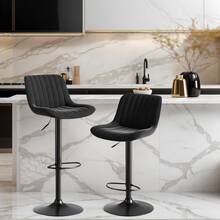 Dining Chairs - Black + Iron + Metal and Wood + Velvet + Foam + 2 Weapons - View 1