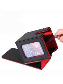 MTG Commander Display Window Card Case - Leather Card Storage Box Holds Up To 100 Double-Sided TCG Cards - Multicolor - View 10