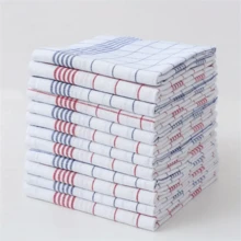 4/6 Stück Geschirrtücher, 2 Farben Küchentücher, Küchentücher mit Gittermuster, gestreifte & karierte Baumwoll-Küchentücher, blau kariert, rot kariert, Küche & Esszimmer, Küchenutensilien, Geschenktücher - 45 x 62 cm - Übersicht 1