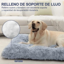 Colchoneta Rectangular Antideslizante para Perros y Gatos 75x50 cm - Gris Claro - Ver 3