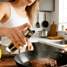 Bình xịt dầu dạng sương mịn chính xác, thích hợp cho nồi chiên không dầu, nướng và các món ăn lành mạnh, giúp loại bỏ dầu thừa! Nấu ăn trở nên hoàn hảo hơn. - Xem 2