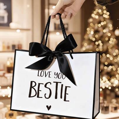 1 pieza Bolsa de regalo de moda para la mejor amiga, bolsa de envoltura de regalo única para la mejor amiga, amigos, bolso plegable y ligero, bolsa de regalo perfecta ideal para cumpleaños, decoraciones de fiesta y otras ocasiones de agradecimiento