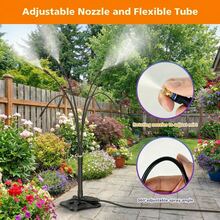 GOBRILLFUN Outdoor Standing Mister For Patio Cooling – Portable Misting Station Stand Up Mister With 26.2FT Hose, Backyard Cooling System For Pets, Garden, Pool, BBQ, Beach & Hot Days - 4 Heads - View 5