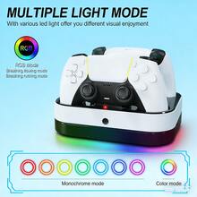 RGB Charging Dock, Dual Controller Fast Charging Station, Fully Charges In 2.5 Hours, Overcharge Protection, Compatible With Dual Sense/Elite Controller, Smart Status Indicator - View 7