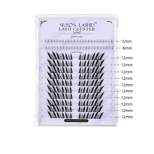 ARISON 120PCS 仙女睫毛簇 MIX 9-16mm 长度 漫画睫毛簇 DIY 假睫毛 条纹睫毛 猫眼睫毛 螺旋睫毛 - 查看 12