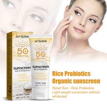 Organic Korean Sunscreen SPF50+, PA++++ Riceand Probiotics | Korean Skin Care Solution For All Skin TypesNourishing Skin Protection And UV Def(1PCS) - White - View 9