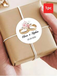 1-120 miếng dán cưới tùy chỉnh - Nhãn cưới tùy chỉnh, nhãn dán đính hôn, nhãn dán hình nhẫn cưới cá nhân hóa, nhãn dán tên tùy chỉnh, chất liệu chống thấm nước và dầu, 4 kiểu dáng, hoàn hảo cho thẻ quà tặng, hộp bánh, quà lưu niệm cưới, gói quà cưới, trang trí tiệc, lãng mạn, keo dính chắc chắn, tinh tế, phong cách, quà tặng lý tưởng cho các cặp đôi, chồng, vợ, bạn bè, gia đình, cô dâu chú rể, tuyệt vời cho mùa cưới, tiệc đính hôn. - Nhiều màu 1 - Xem 40