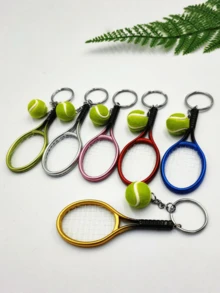 Móc khóa vợt tennis mini giống thật - Món quà hoàn hảo cho người hâm mộ tennis, các cô gái và các cặp đôi. - Nhiều màu - Xem 2