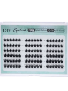 ELAE Fairy Eyelash Clusters 10-16mm Mixed Length Manga Lashes DIY Lash Cluster Extension D Curl Wispy Spiky Faux Mink Volume Reusable Cat Eye Lashes - Hỗn hợp gai thần tiên - Xem 7