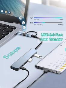 1个8合1多功能集线器，配备USB和Type-C接口，多功能扩展坞，支持USB 3.0+USB-C+SD/TF+3.5mm音频输入，支持流畅的多端口协同工作，适用于手机、平板电脑、电脑的视频和音频输出，是生日和节日送给家人和朋友的精美礼物。 - 查看 8