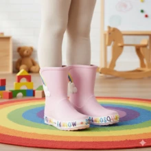 Footz. Kid's Rain Boots - 淺粉色 - 查看 3