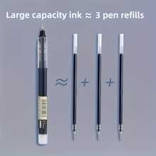 10支装高品质凝胶笔，液体墨水圆珠笔，简约文具，学生及办公用品，0.5mm直写速干圆珠笔，黑色、蓝色、红色中性色，适合学生、学校、办公室及家庭使用。 - 直液式原子筆 - 查看 8