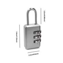 Khóa số kết hợp nhỏ 3 chữ số, khóa hành lý, khóa ba lô cho vali, hộp dụng cụ du lịch, tủ đồ trường học, phòng tập thể dục, tủ đồ nhân viên. - Nhiều màu - Xem 3