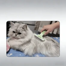 Curved Pet Grooming Brush, Suitable For Cats And Dogs - Professional Deshedding Tool With Undercoat Rake, Skin-Friendly Material, Suitable For Shedding Season, Contoured Bristles To Reduce Shedding And Ease Cleanup (Non-Electric) - View 6