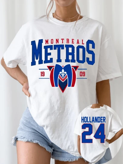 Vintage 90s Montreal Metros Shirt 2 Side, Crewneck Montreal Metros Sweatshirt, Heated Rivalry Hockey Jersey Hudson Williams Connor Storrie