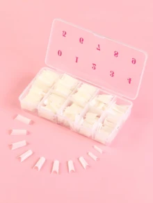 500片装盒装水烟管钉，天然色 - 白色 - 查看 1