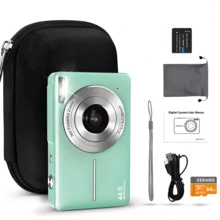 44MP 1080P Digital CCD Camera, Includes 32GB Or 64GB SD Card, 16X Digital Zoom, 2.4" LCD, Compact Digital Camera, Portable Mini Camera Suitable For Teenagers, Students, Boys, Girls, Elderly, Photography, Video Recording, Webcam, Thanksgiving, Christmas And New Year Gift - View 16