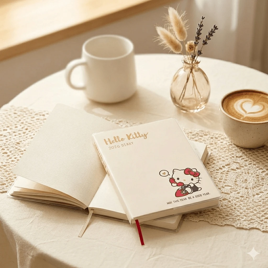 [Bộ sưu tập SANRIO bán chạy] 1 cuốn sổ kế hoạch SANRIO mới năm 2026 ngẫu nhiên, sổ lịch học sinh chất lượng cao, sổ tay có bút dễ thương, từ 2025.12-2027.5 - Nhiều màu - Xem 1