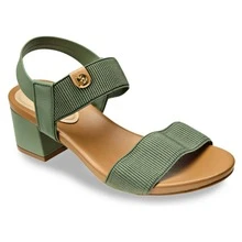 Women's Sandal With Thick Block Heel And Elastic, Orthopedic, Modare Ultraconforto - 橄欖綠 - 查看 6