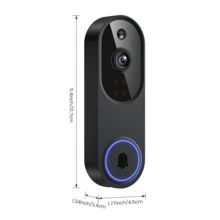 2K Smart Video Doorbell Camera, Infrared Night Vision, Smart Motion Detection, Two-Way Audio, Real-Time Viewing, Battery-Powered - 查看 8