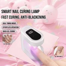 Portable Mini Nail Drying Lamp, USB Rechargeable Nail Gel Curing Lamp, Used For Gel Polishing And Nail Art, Suitable For Home DIY Nail Products, Female Gifts, Nails, Nail Technology Products, Nail UV Lamp, Nail Lamp - Mini Nail Lamp - 查看 2