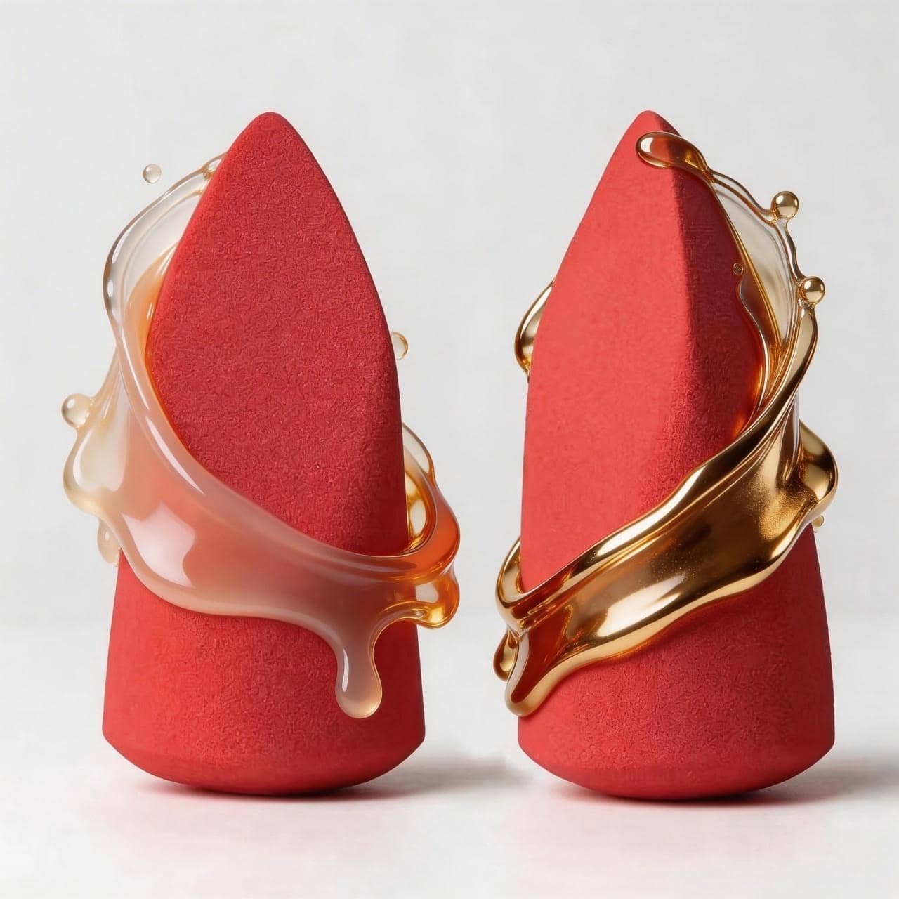 Bông mút trang điểm, bông mút trang điểm hình dạng bất đối xứng không chứa latex, bông mút trang điểm hình giọt nước góc cạnh và hình trụ. - Nhiều màu - Xem 1