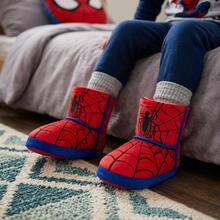 Marvel Spider Man Kids' Slippers Cozy, Plush, And Fun House Footwear (Toddler Sizes 5-10/ Little Kid Sizes 11-12) - Red - View 7