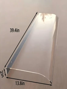 紫外线防护隐形透明遮阳篷 - 四季通用防水塑料窗篷和门廊遮阳篷，安装简便，户外防晒，简约设计 - B - 查看 6
