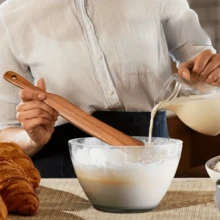 Muỗng xới thức ăn bằng gỗ hồng mộc sáng tạo, dụng cụ nhà bếp cạo phẳng, lật trứng bằng gỗ, muỗng lật, thìa nấu ăn bằng tre, muỗng lật, máy trộn bột, dụng cụ nhà bếp - màu nâu - Xem 9