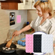 2pcs Dual-Sided Multifunctional Silicone Phone Holder With Suction Cup, Provides Strong Adhesion And Dual-Sided Grip, Anti-Slip Sticky, Creative Multifunctional Silicone Accessory Suitable For Various Phones, Offers Stable Support For Video And Selfie - Double-sided and Single-sided - View 4