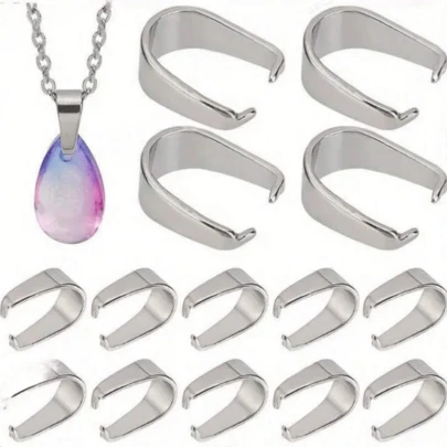 88 chiếc đầu nối hình tam giác quạt bằng thép không gỉ, thích hợp để tự làm mặt dây chuyền, vòng tay, vòng cổ, bông tai, khóa vòng cổ mặt dây chuyền đa năng.