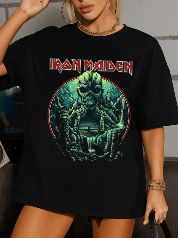 I-Irons M-Maidens Vintage Heavy Metal T-Shirt Men Women Classic Rock Band Graphic Tee Casual Short Sleeve O-Neck Top Fan Gift Streetwear Tshirt
