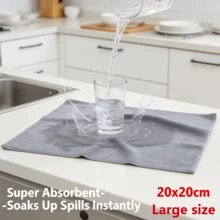 1 Roll (20pcs)- Tearable Microfiber Cloths And Towels, Highly Absorbent, Suitable For Both Wet And Dry Use, Comfortable To The Touch, Disposable, 20x20 Cm In Size, Ideal For Outdoor Parties, Kitchen Cleaning Cloths - 1 Roll Of 20 Sheets - View 4