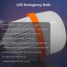 Foco Led Blanco 35w Bombilla Recargable De Emergencia Luz HYF095 decoración de cuarto juguetes accesorios para carro accesorios para moto luces led para cuarto cosas de 10 pesos luces led cosas para decorar tu cuarto accesorios para hombre juegos de mesa lamparas para techo jugetes lámpara lampara ventilador de techo luces decorativas luces luz led lamparas encendedor - Blanco - Ver 6