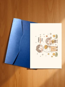 1 Thiệp Chúc Mừng Ngày Cha / Thiệp hoạt hình ấm áp chúc mừng Ngày Cha với hình ảnh dễ thương cha con cùng cầm bó hoa / Thiệp quà tặng Ngày Cha dành cho bố, ông, bố dượng, bố nuôi, thể hiện lòng biết ơn và tình yêu thương (Bao gồm 1 thiệp và 1 phong bì, kích thước 4.3 x 6.3 inch) - Phong cách Hai - Xem 17