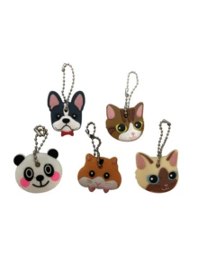 5 piezas, Lindo estuche de animal para llavero, Tapa protectora Llavero Llavero - Multicolor - Ver 4