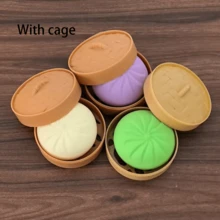2件套(1个包子+1个蒸笼),1个不含蒸笼的包子,柔软水润的包子,10厘米大号包子减压玩具,带蒸笼的恶作剧叉烧包,逼真榴莲慢回弹减压挤压玩具,愚人节/创意礼物,恶作剧玩具,装饰品,减压玩具(拍摄原因可能存在轻微色差) - 彩色 - 查看 5